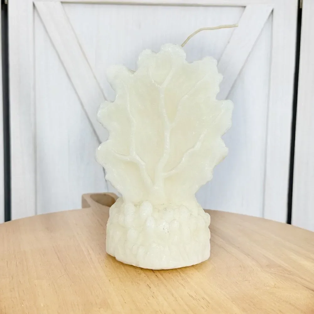 3D‎ Ocean Coral Wax Candle Ivory Cream